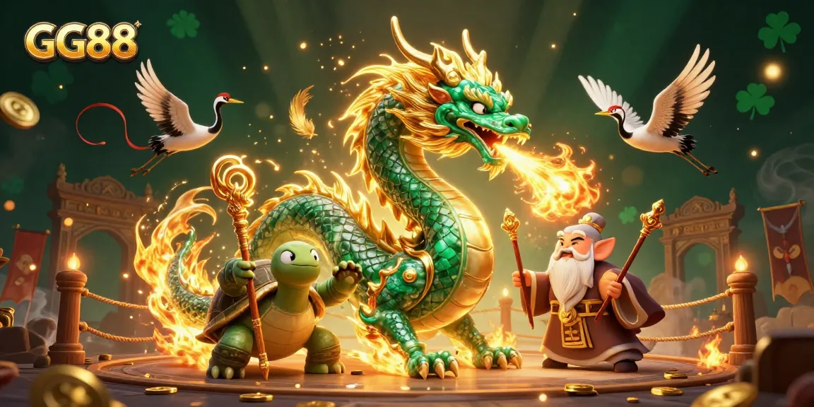 Experience the thrill of GG88 with vibrant 3D characters and dynamic casino elements.