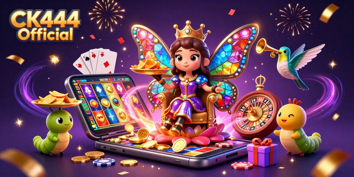 Experience the thrill of gaming with CK444 Official as vibrant characters celebrate wins in 3D.