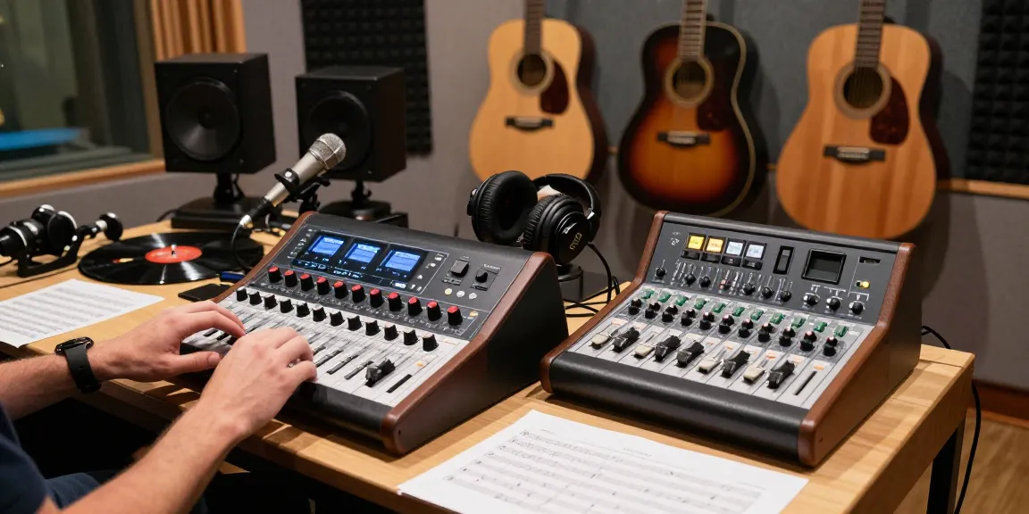 Recording with DA88 multitrack recorder in a professional music studio.