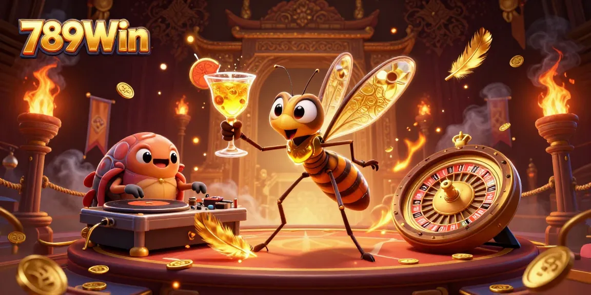 Experience the thrill with 789Win’s colorful and engaging casino mascot scene.