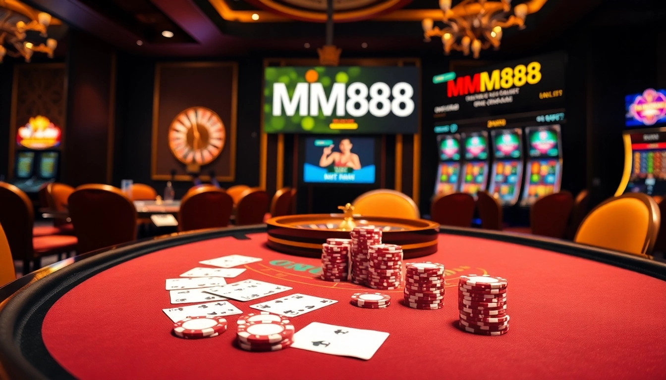 Experience the thrill of MM88 with vibrant gaming tables and exciting slot machines.