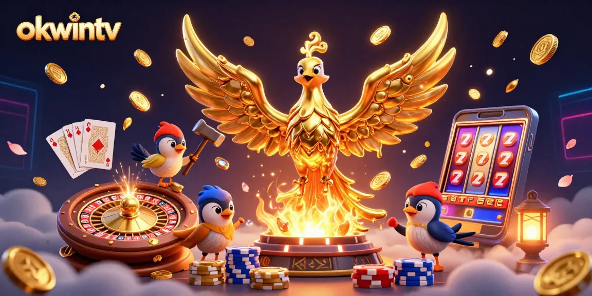 Experience thrilling gameplay with okwintv's molten gold phoenix and vibrant casino elements.