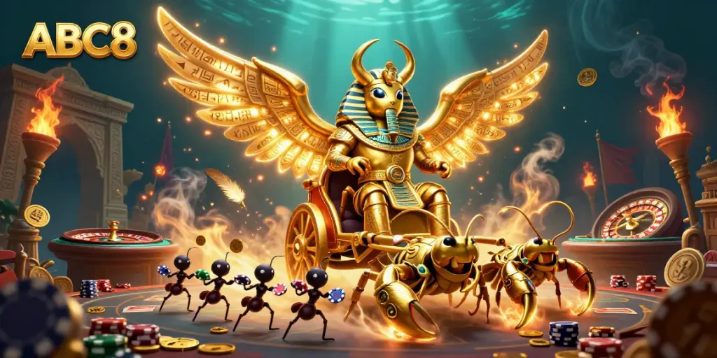 Experience thrilling gameplay at ABC8 Casino with vibrant characters and rich casino elements.