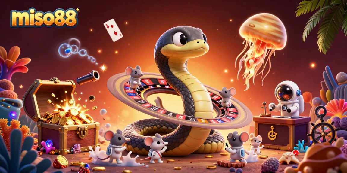 Experience thrilling gameplay at miso88 with dynamic scenes of cosmic gambling adventures and underwater treasures.