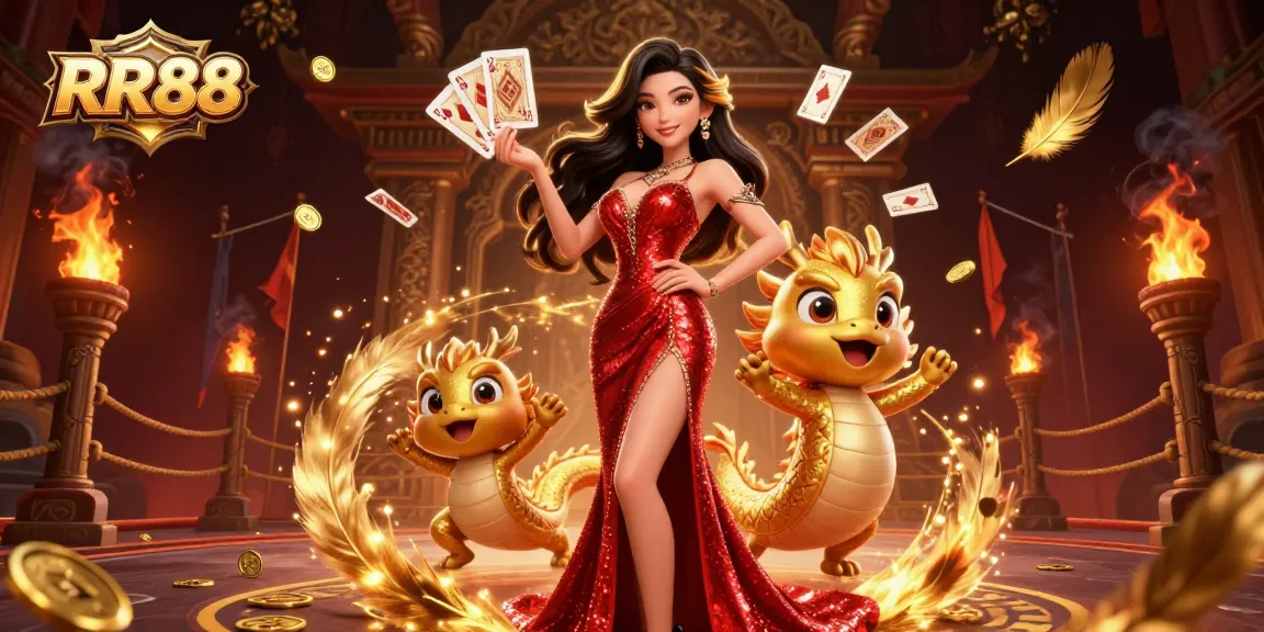 Win big at RR88 with an exciting 3D illustration featuring a glamorous casino scene.