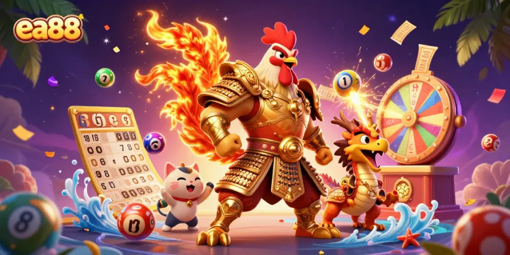 Play thrilling games at ea88 with dynamic characters and vibrant gambling elements.