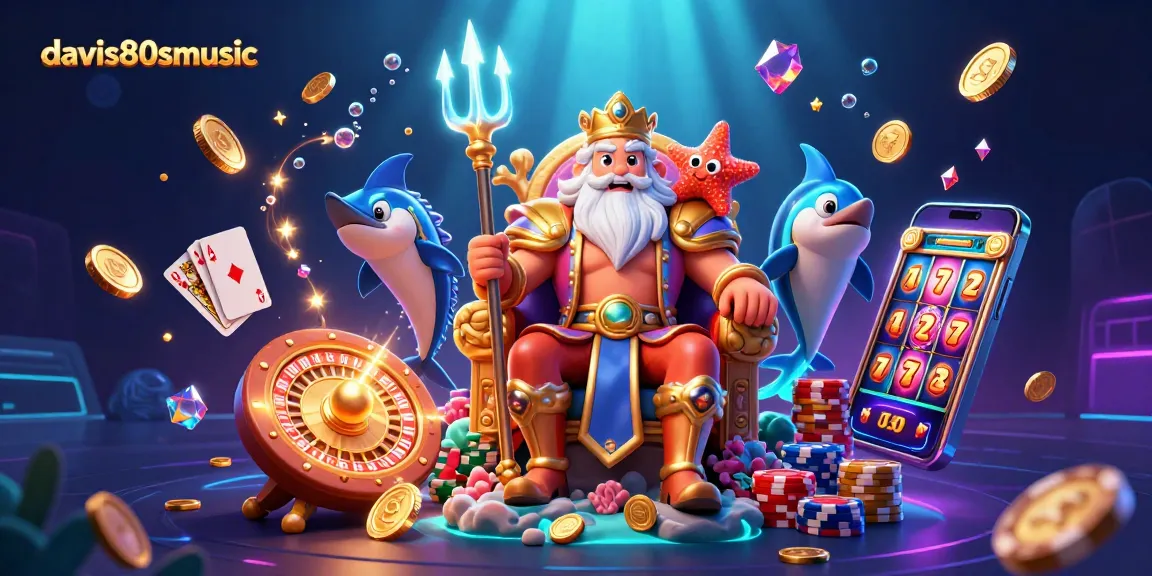 Experience the excitement of gaming with davis80smusic, showcasing Neptune and vibrant casino elements.