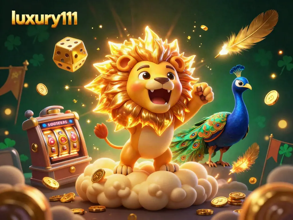 Experience the thrill of winning with luxury111 in this captivating 3D casino scene.