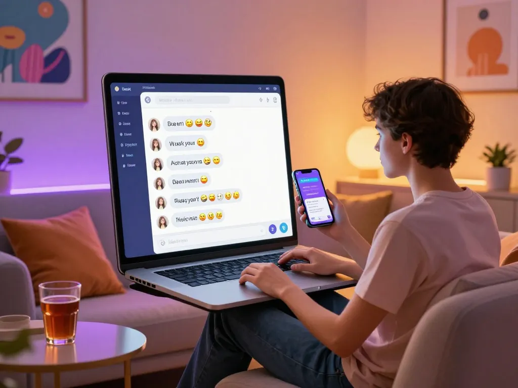 Engaging session on ai nsfw chat platform showcasing user interaction with AI character in a vibrant, modern environment.
