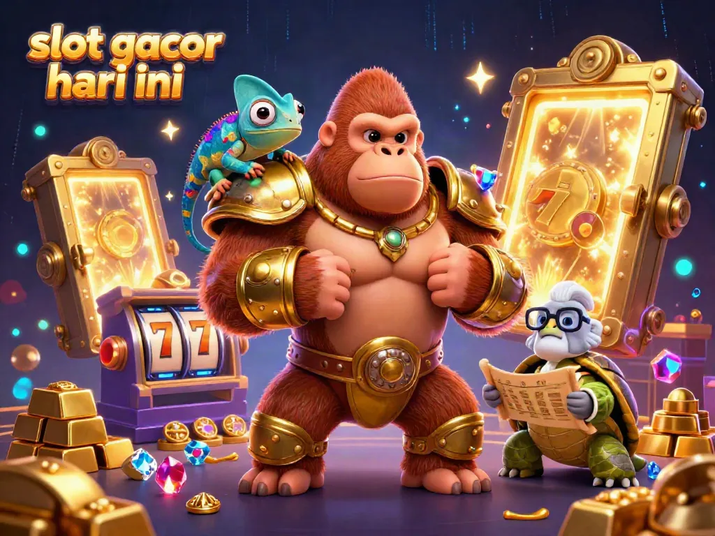 Experience dynamic action with a powerful gorilla king in armor, emblematic of slot gacor hari ini.