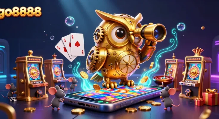 Spin thrilling slots and explore go8888's vibrant gaming universe with dynamic 3D casino elements.