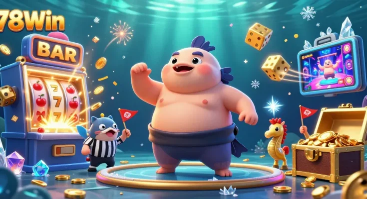 Experience vibrant 78Win gaming action with a spectacular jackpot celebration scene.