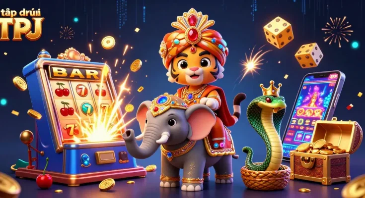 Engaging scene showcasing tập đoàn TPJ's casino adventure with vibrant characters and dynamic elements.