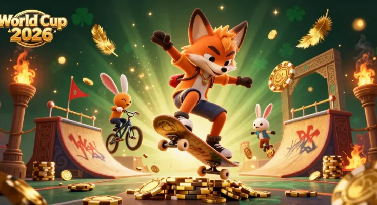 Experience exhilarating bets during the World Cup 2026 with vibrant gaming elements and characters.